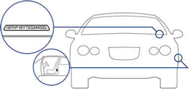 Example VIN location on a vehicle