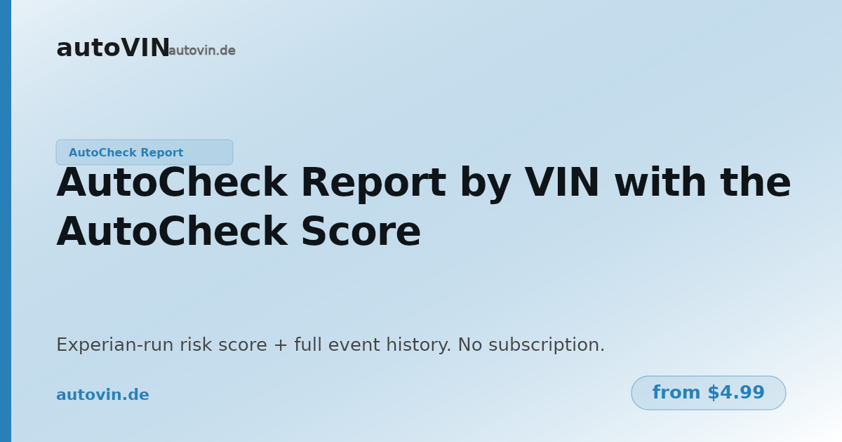 AutoCheck Report by VIN from $12.99 — Score + Events | autoVIN